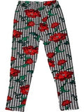 Girls Flower Houndstooth Legging, Multi
