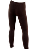 Girls Fleece Leggings, Brown