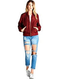 Light Weight Bomber Jacket, Burgundy