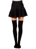 Ladies Thigh High Socks, Blk