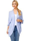 Modern 3/4 Sleeve Kimono Card, Denim Blue