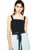 Pin Dot Maxi Romper Dress, Black-White