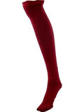 Over the Knee Boot Socks, Burgundy