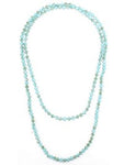 Stunning Glass Bead Necklace, Opal Blue