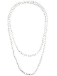 Stunning Glass Bead Necklace, Ab White