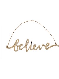 Tin Word Ornament-Believe