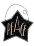 Tin Star Ornaments-Peace