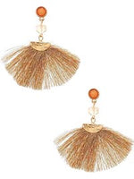 Thread Tassel Drop Earring, Peach