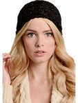 Wide Crochet Headband, Black