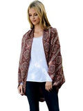 Woven Jacquard Kimono, Mocha