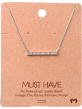 Must Have-Jewel Studded Bar, Silver