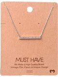 Must Have-Jewel Studded Bar, Silver