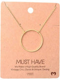 Must Have-large Circle Necklace, Gold
